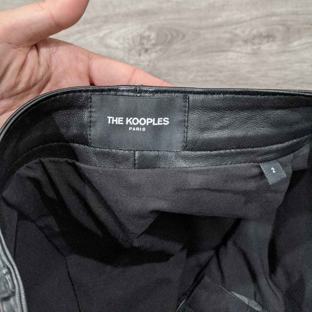 The Kooples 100% Lambskin Leather Mini Skirt - Picture 7 of 12